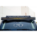Black car with light bar mount on roof rack - DV8 Offroad 21-23 Ford Bronco Soft Top
