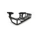 Black front bumper for DV8 Offroad 21-23 Ford Bronco spare tire guard with white background.