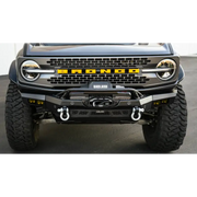 DV8 Offroad Spec Series Front Bumper for 21-23 Ford Bronco with Black and Yellow Bumper Bar