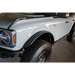 White truck with black hood and bumper - DV8 Offroad 21-23 Ford Bronco Tube Fender Flares.