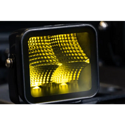 DV8 Offroad 3in Elite Series LED Amber Pod Light on black background