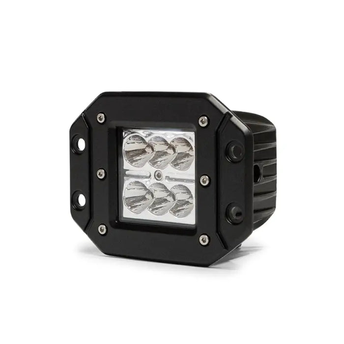 DV8 Offroad 3in Flush Mount LED Light mounted on vehicle