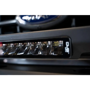 Close up of DV8 Offroad Elite Series 13in Light Bar front bumper.