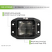 DV8 Offroad Elite Series 3in Cube LED Light - Invisible Light Technology