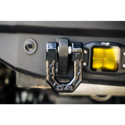 Front light of vehicle with yellow light - DV8 Offroad Elite Series D-Ring Shackles (Black)