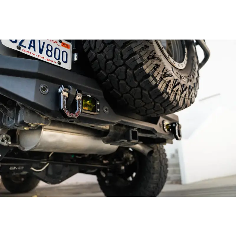 DV8 Offroad Elite Series D-Ring Shackles - Rear Bumper Mount View