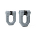 DV8 Offroad Elite Series D-Ring Shackles in Gray - Front and Back View