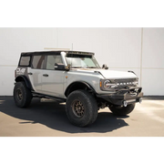 White and black jeep with black bumper - DV8 Offroad Elite Series D-Ring Shackles