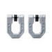 Pair of silver metal earrings - DV8 Offroad Elite Series D-Ring Shackles (Gray)