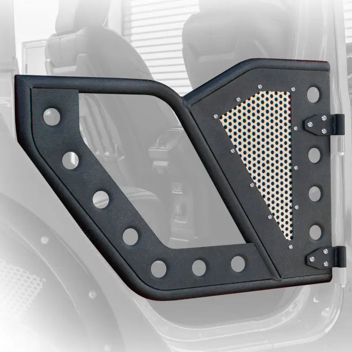 DV8 Offroad Jeep Front Rock Doors with Perforated Aluminum Mesh