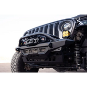 Black Jeep with DV8 Offroad Pocket Fairlead for Synthetic Rope Winches