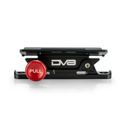 DV8 Offroad Quick Release Fire Extinguisher Mount red button on black metal device