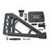 Close up of black plastic frame with screws for DV8 Offroad RS-10/RS-11 TC-6 Tire Carrier
