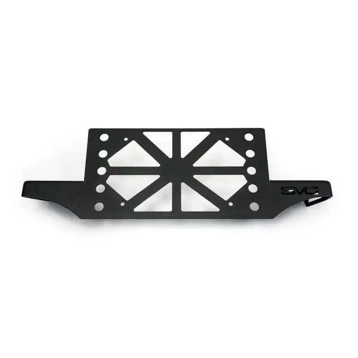 Black metal bracket with four holes for Universal License Plate Mount with Pod Light Mounts.