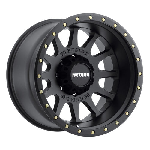 Method mr605 nv 20x10 -24mm offset wheel with gold studs