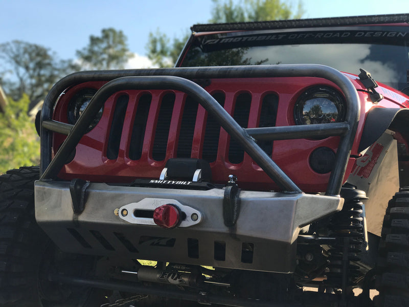 Crusher Front Bumper w/Grill Hoop and Stinger for Jeep JK / JKU