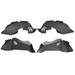 Black motorcycle fenders with white logo on Fishbone Offroad Wrangler JK inner fenders