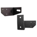 Black metal brackets for Fishbone Offroad 84-01 Jeep Cherokee XJ Rear Seat Hi-Lift Jack Mount.