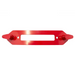 Red metal tag displayed on white background, Fishbone Offroad Winch Line Hook.