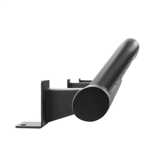 Frame mounted sliders for Jeep Wrangler JKU 4dr - black pipe holder on white background.