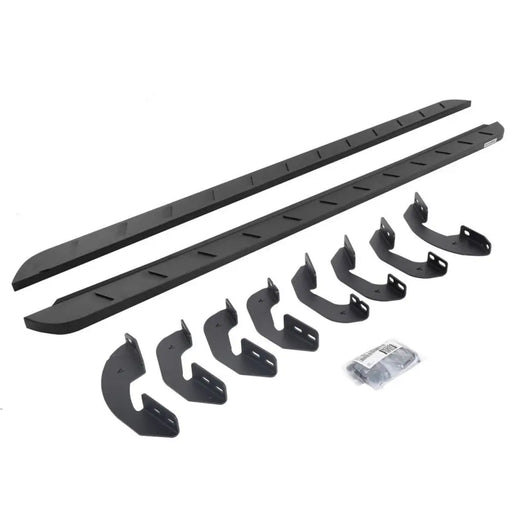 Black plastic side steps for Jeep - RB10 Slim Running Boards Kit - Tex. Blk