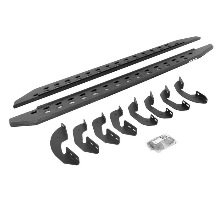 Go Rhino 07-21 Toyota Tundra Crew Max 4DR RB20 Slim Running Boards Kit (w/Brackets) - Bedliner Coat