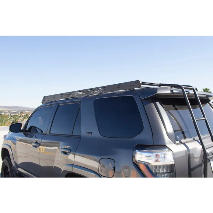 Black SUV with low profile roof rack - Go Rhino 10-23 Toyota 4Runner Ceros.