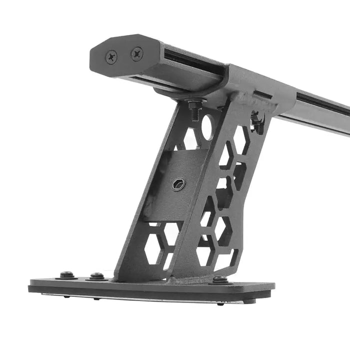 Top view of Go Rhino XRS Cross Bars Kit for Ford F-150 and Toyota Tundra with base.