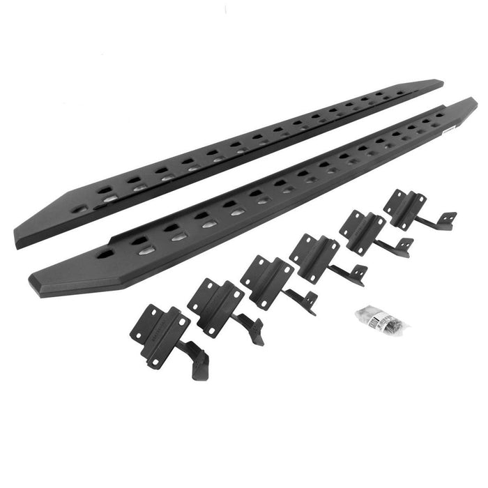 Go Rhino 15-22 Ford F-150 (17-22 Raptor) SC RB20 Slim Running Boards Kit (w/Brackets) - Tex. Blk