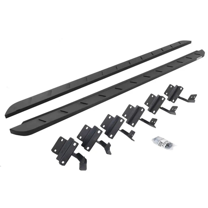 Black plastic RB10 Slim running boards for Jeep