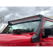 Red Jeep Wrangler JL with Black Roof Rack - Go Rhino Windshield Light Bar Mount