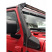 Mesh Jeep window vise on Go Rhino 50in Single Row Windshield Light Bar Mount.