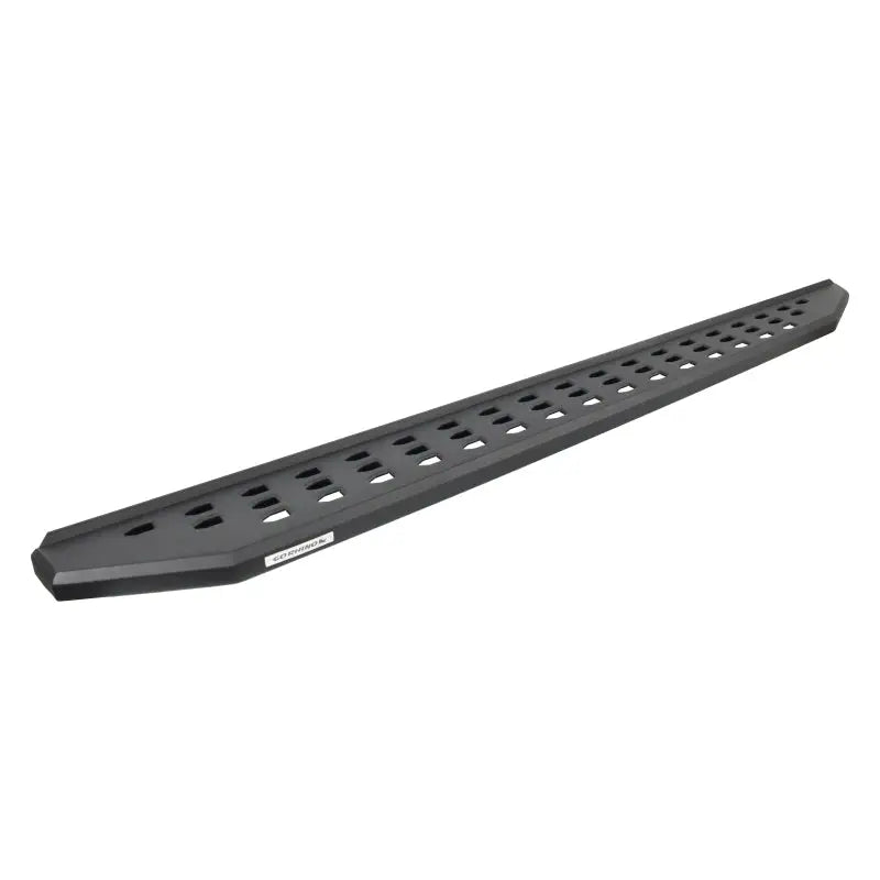 Black plastic shelf with holes for Go Rhino RB Running Boards on Jeep Wrangler JLU & Ford Bronco.