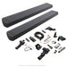 Electric running board for jeep wrangler - close up of black steps with wires and lines