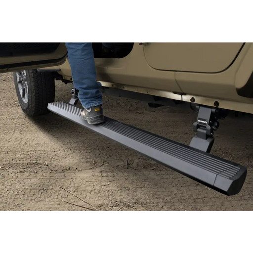 Heavy-duty electric running board for vehicles: go rhino 18-23 jeep wrangler 4dr e-board e1 in tex. Blk.