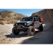 Jeep Gladiator with red tire cover: Go Rhino XRS Overland Xtreme Rack - Black.