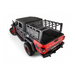 Black top Jeep Gladiator XRS Overland Xtreme Rack with red bumper - installation instructions included