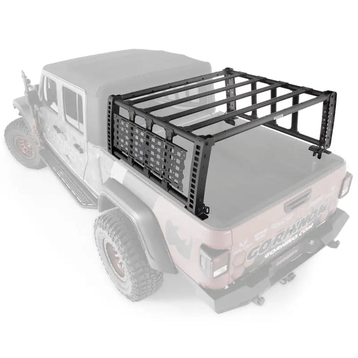 Black truck with Go Rhino XRS Overland Xtreme Rack - Installation Instructions included