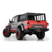 Red Jeep Gladiator XRS Overland Xtreme Rack with black bumper and red wheels - Go Rhino 19-21