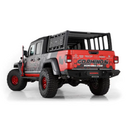 Red Jeep with black bumper and red wheels - Go Rhino XRS Overland Xtreme Rack - Box 2