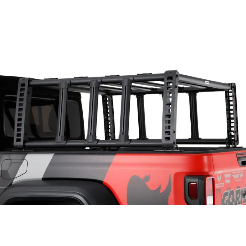 Jeep Gladiator XRS Overland Xtreme Rack mounted on back of Jeep