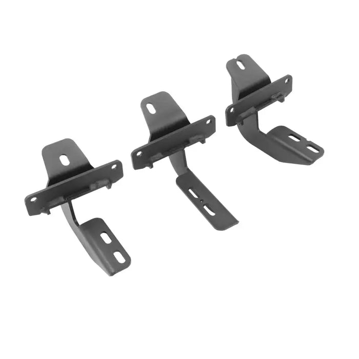 Pair of black plastic brackets for Go Rhino 2021+ Ford Bronco running boards.