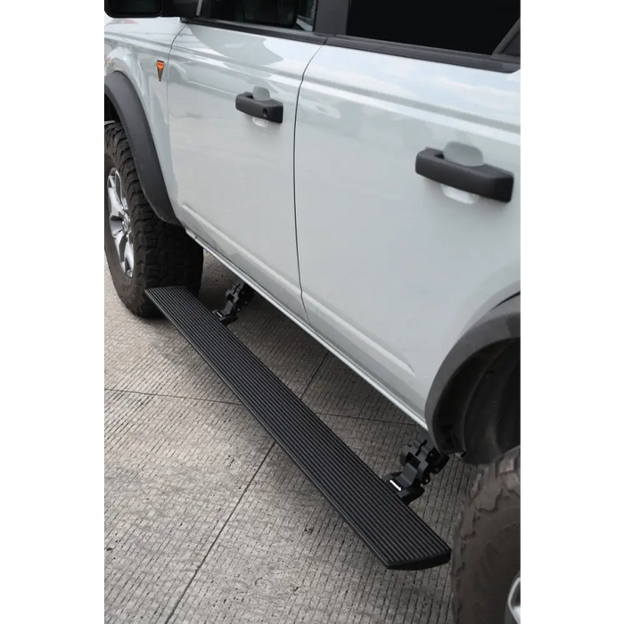 Electric Running Board for Ford Bronco 4dr with Black Side Step