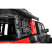 Red Jeep with Black Roof Rack - Go Rhino Accessory Gear Plate Kit