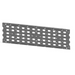 Black metal shelf with four holes for Go Rhino Rhino Accessory Gear Plate Kit.