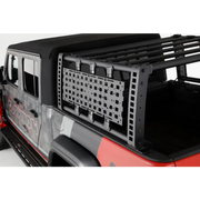 Close up of Jeep with gear plate rack from Go Rhino Rhino Accessory Gear Plate Kit.