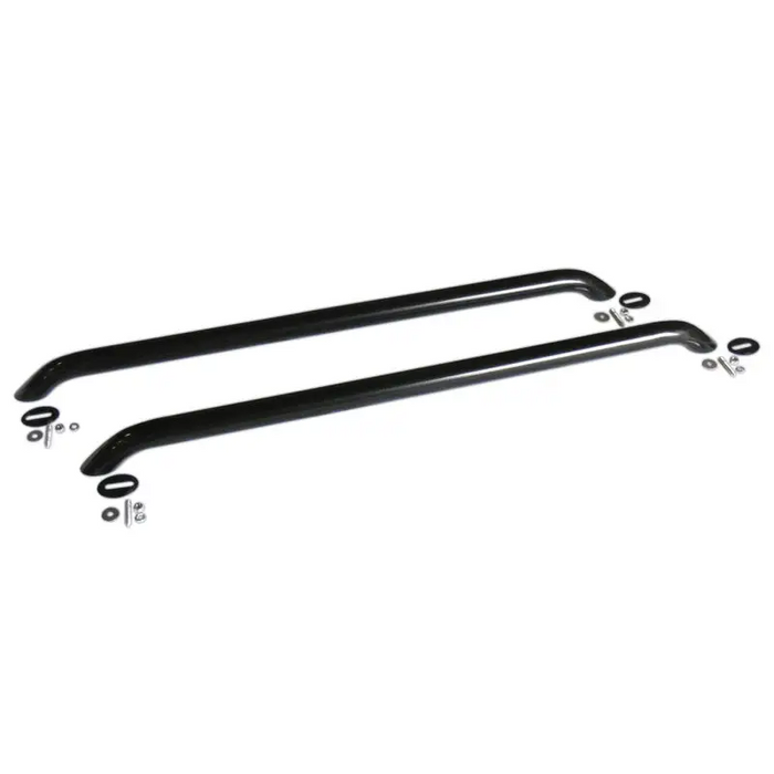 Go Rhino black plastic handle pair for car front bed rails.