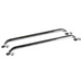 Chrome steel rear bumper bars for Go Rhino Bed Rails - universal 67 1/2in, w/o base plates.