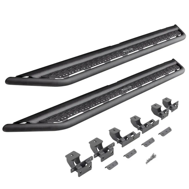 Black front bumper bars for Jeep Gladiator JT - Rhino Dominator Extreme D6 SideStep Kit