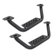 Black steel brackets for wall mounted tv - Go Rhino Dominator Extreme D6 SideSteps - Tex Blk - 4in Drop Down Steps (Pair)